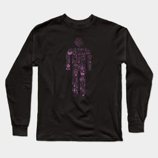 Metal Man Word Cloud (9) Long Sleeve T-Shirt